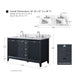 54" Double Sink Modern Freestanding Solid Wood Bathroom Vanity Set with White Engineered Marble Top – Storage Cabinet with Soft-Closing Doors & Drawers VA8154D - HomeBeyond