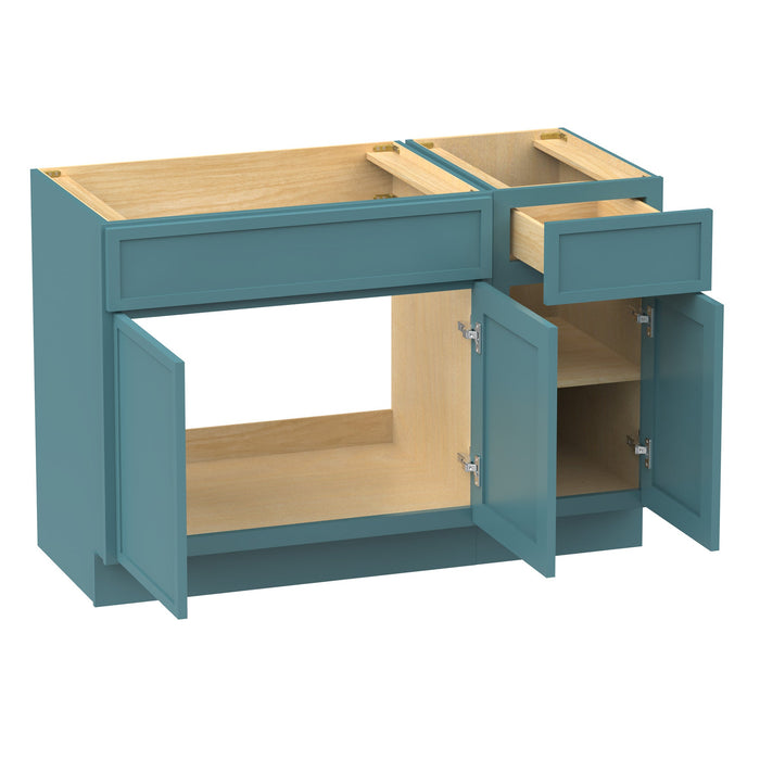 54" Modern Freestanding Birch & Plywood Bathroom Vanity Base Only – Shaker Style Storage Cabinet with 1 Drawer & 3 Soft-Closing Doors VA4139-151 - HomeBeyond
