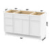 54" Modern Freestanding Birch & Plywood Bathroom Vanity Base Only – Shaker Style Storage Cabinet with 4 Drawers & 3 Soft-Closing Doors VA41153-24-151 - HomeBeyond