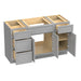 54" Modern Freestanding Birch & Plywood Bathroom Vanity Base Only – Shaker Style Storage Cabinet with 4 Drawers & 3 Soft-Closing Doors VA41153-24-151 - HomeBeyond
