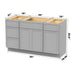 54" Modern Freestanding Birch & Plywood Bathroom Vanity Base Only – Shaker Style Storage Cabinet with 4 Drawers & 3 Soft-Closing Doors VA41153-24-151 - HomeBeyond