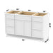 54" Modern Freestanding Birch & Plywood Bathroom Vanity Base Only – Shaker Style Storage Cabinet with 6 Drawers & 2 Soft-Closing Doors VA41153-24-153 - HomeBeyond