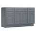 54" Modern Freestanding Plywood Bathroom Vanity Base Only – Shaker Style Storage Cabinet with 4 Drawers & 3 Doors VA40153-24-151 - HomeBeyond