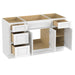 54" Modern Freestanding Plywood Bathroom Vanity Base Only – Shaker Style Storage Cabinet with 4 Drawers & 3 Doors VA40153-24-151 - HomeBeyond