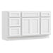 54" Modern Freestanding Plywood Bathroom Vanity Base Only – Shaker Style Storage Cabinet with 4 Drawers & 3 Doors VA40153-24-151 - HomeBeyond