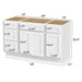 54" Modern Freestanding Plywood Bathroom Vanity Base Only – Shaker Style Storage Cabinet with 4 Drawers & 3 Doors VA40153-24-151 - HomeBeyond