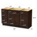 54" Modern Freestanding Plywood Bathroom Vanity Base Only – Shaker Style Storage Cabinet with 4 Drawers & 3 Doors VA40153-24-151 - HomeBeyond