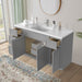 54" Modern Freestanding Plywood Bathroom Vanity Base Only – Shaker Style Storage Cabinet with 4 Drawers & 3 Doors VA41123-30-121 - HomeBeyond