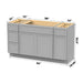 54" Modern Freestanding Plywood Bathroom Vanity Base Only – Shaker Style Storage Cabinet with 4 Drawers & 3 Doors VA41123-30-121 - HomeBeyond