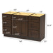 54" Modern Freestanding Plywood Bathroom Vanity Base Only – Shaker Style Storage Cabinet with 6 Drawers & 2 Doors VA153-24-153 - HomeBeyond