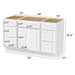 54" Modern Freestanding Plywood Bathroom Vanity Base Only – Shaker Style Storage Cabinet with 6 Drawers & 2 Doors VA153-24-153 - HomeBeyond