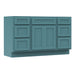 54" Modern Freestanding Plywood Bathroom Vanity Base Only – Shaker Style Storage Cabinet with 6 Drawers & 2 Doors VA153-24-153 - HomeBeyond