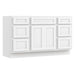 54" Modern Freestanding Plywood Bathroom Vanity Base Only – Shaker Style Storage Cabinet with 6 Drawers & 2 Doors VA153-24-153 - HomeBeyond