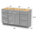 54" Modern Freestanding Plywood Bathroom Vanity Base Only – Shaker Style Storage Cabinet with 6 Drawers & 2 Doors VA153-24-153 - HomeBeyond