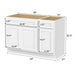 54" Oak Bathroom Vanity Cabinet without Top - 1 Drawer & 3 Doors - HomeBeyond