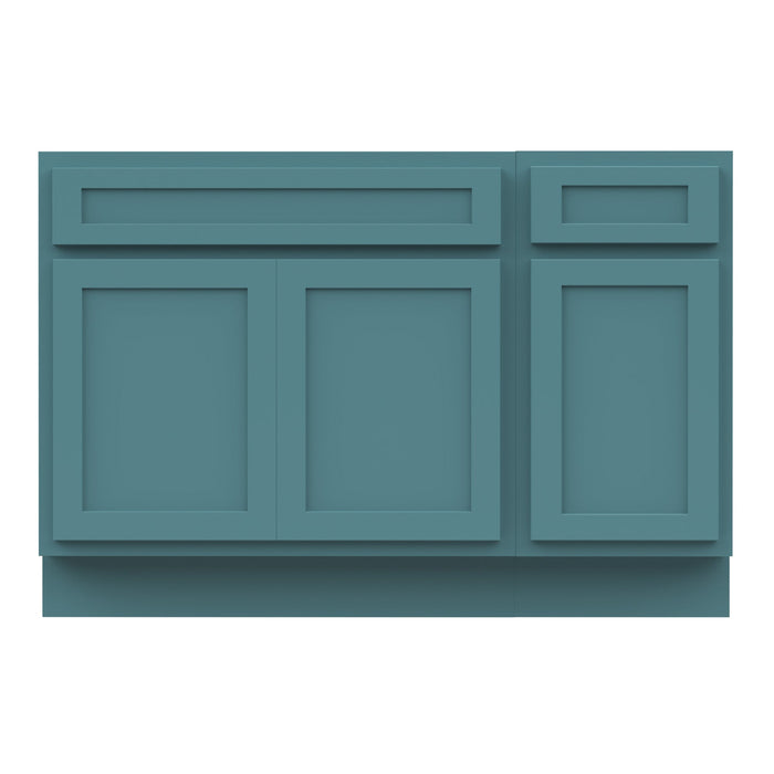 54" Oak Bathroom Vanity Cabinet without Top - 1 Drawer & 3 Doors - HomeBeyond