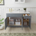54" Oak Bathroom Vanity Cabinet without Top - 1 Drawer & 3 Doors - HomeBeyond
