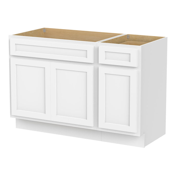 54" Oak Bathroom Vanity Cabinet without Top - 1 Drawer & 3 Doors - HomeBeyond
