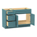 54" Oak Bathroom Vanity Cabinet without Top - 3 Drawers & 2 Doors - HomeBeyond