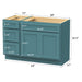 54" Oak Bathroom Vanity Cabinet without Top - 3 Drawers & 2 Doors - HomeBeyond