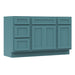 54" Plywood Bathroom Vanity Cabinet without Top - 4 Drawers & 3 Doors - HomeBeyond
