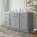 54" Plywood Bathroom Vanity Cabinet without Top - 4 Drawers & 3 Doors - HomeBeyond