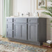 54" Plywood Bathroom Vanity Cabinet without Top - 4 Drawers & 3 Doors - HomeBeyond