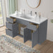 54" Plywood Bathroom Vanity Cabinet without Top - 4 Drawers & 3 Doors - HomeBeyond