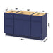 54" Plywood Bathroom Vanity Cabinet without Top - 4 Drawers & 3 Doors - HomeBeyond