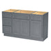 54" Plywood Bathroom Vanity Cabinet without Top - 4 Drawers & 3 Doors - HomeBeyond