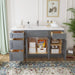 54" Plywood Bathroom Vanity Cabinet without Top - 4 Drawers & 3 Doors - HomeBeyond