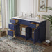 54" Plywood Bathroom Vanity Cabinet without Top - 4 Drawers & 3 Doors - HomeBeyond