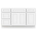 54" Plywood Bathroom Vanity Cabinet without Top - 4 Drawers & 3 Doors - HomeBeyond