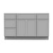 54" Plywood Bathroom Vanity Cabinet without Top - 4 Drawers & 3 Doors - HomeBeyond
