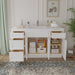 54" Plywood Bathroom Vanity Cabinet without Top - 4 Drawers & 3 Doors - HomeBeyond