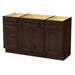 54" Plywood Bathroom Vanity Cabinet without Top - 4 Drawers & 3 Doors - HomeBeyond