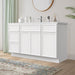 54" Plywood Bathroom Vanity Cabinet without Top - 4 Drawers & 3 Doors - HomeBeyond