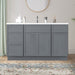 54" Plywood Bathroom Vanity Cabinet without Top - 4 Drawers & 3 Doors - HomeBeyond