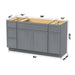 54" Plywood Bathroom Vanity Cabinet without Top - 4 Drawers & 3 Doors - HomeBeyond