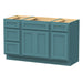 54" Plywood Bathroom Vanity Cabinet without Top - 4 Drawers & 3 Doors - HomeBeyond