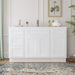 54" Plywood Bathroom Vanity Cabinet without Top - 4 Drawers & 3 Doors - HomeBeyond