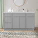 54" Plywood Bathroom Vanity Cabinet without Top - 4 Drawers & 3 Doors - HomeBeyond
