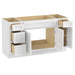54" Plywood Bathroom Vanity Cabinet without Top - 4 Drawers & 3 Doors - HomeBeyond