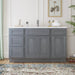 54" Plywood Bathroom Vanity Cabinet without Top - 4 Drawers & 3 Doors - HomeBeyond
