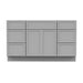 54" Plywood Bathroom Vanity Cabinet without Top - 6 Drawers & 2 Doors - HomeBeyond