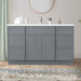 54" Plywood Bathroom Vanity Cabinet without Top - 6 Drawers & 2 Doors - HomeBeyond