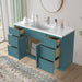 54" Plywood Bathroom Vanity Cabinet without Top - 6 Drawers & 2 Doors - HomeBeyond