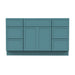 54" Plywood Bathroom Vanity Cabinet without Top - 6 Drawers & 2 Doors - HomeBeyond