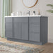 54" Plywood Bathroom Vanity Cabinet without Top - 6 Drawers & 2 Doors - HomeBeyond