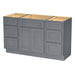 54" Plywood Bathroom Vanity Cabinet without Top - 6 Drawers & 2 Doors - HomeBeyond
